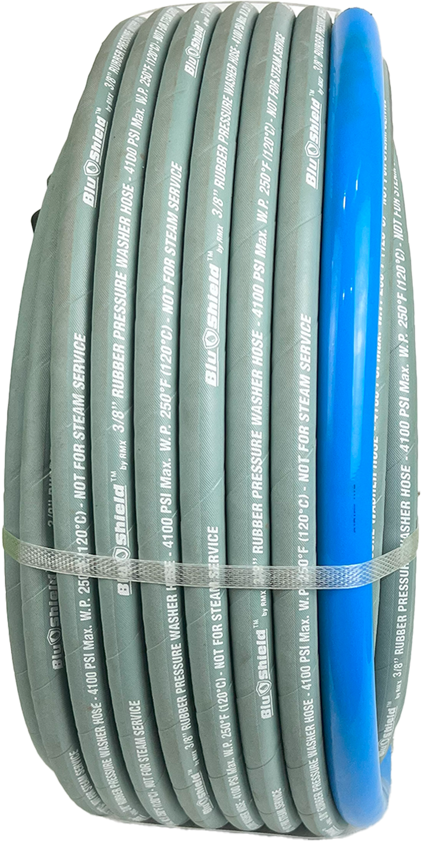 BluShield Aramid Braided 3/8" x 200 ft Pressure Washer Hose, 4100PSI , 1 Yr Warranty