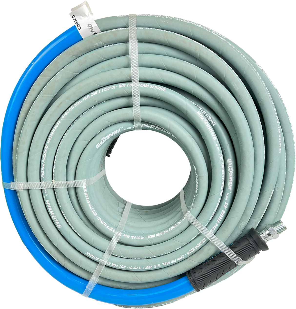 BluShield Aramid Braided 3/8" x 200 ft Pressure Washer Hose, 4100PSI , 1 Yr Warranty