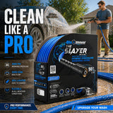 Blu Shield The Slayer Hybrid Pressure Washing Hose 1/4" X 50'-Blue