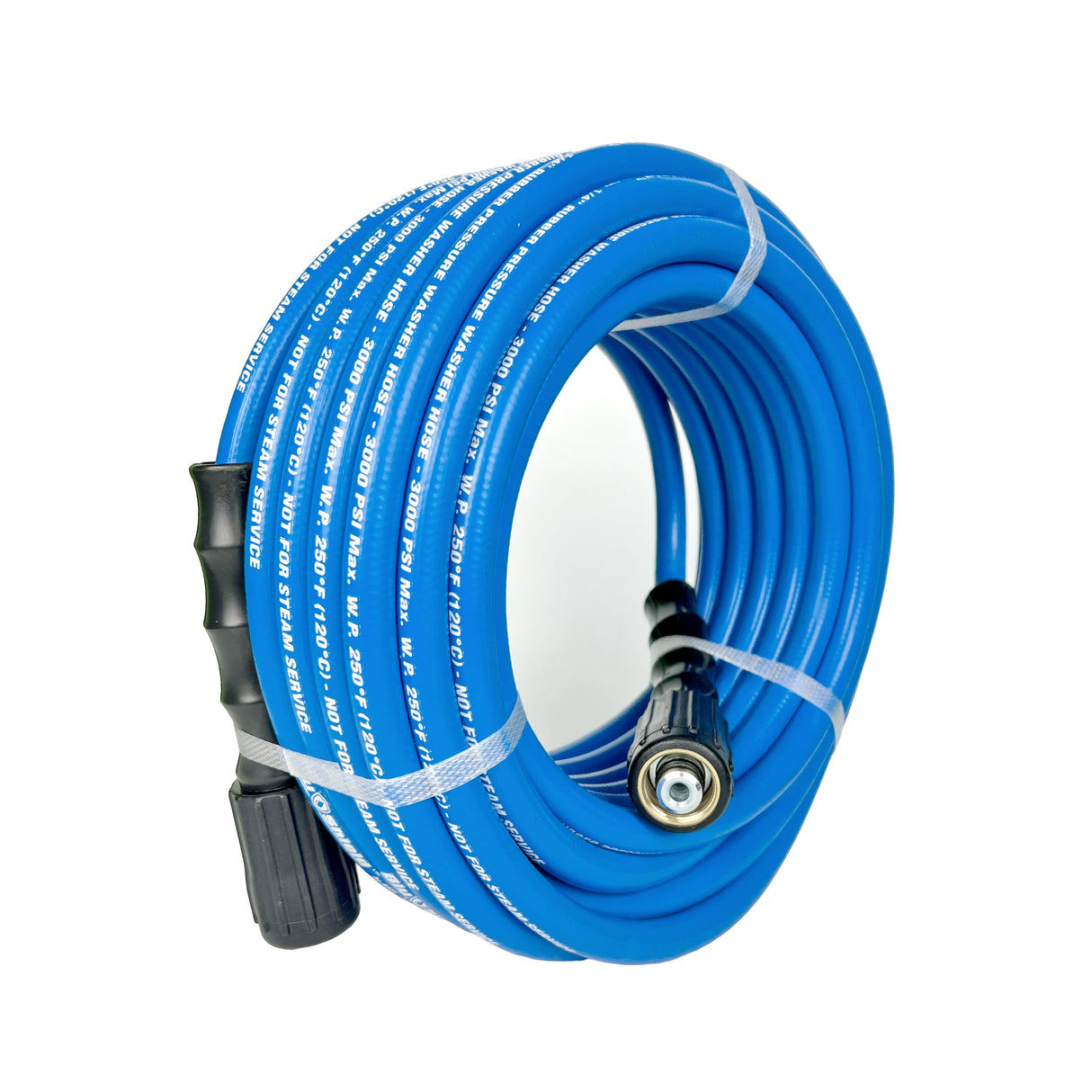 ToughTek 1/4" Pressure Washer Hose 3000PSI, Non Marking, M22 Connectors (Hot/ Cold Water)