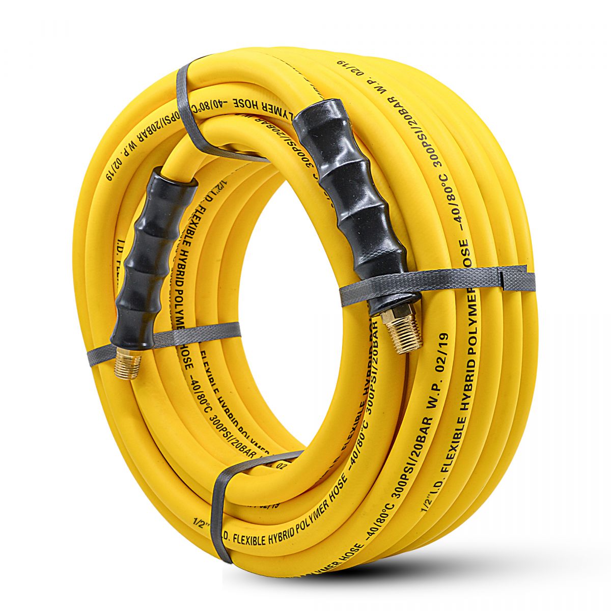 Avagard 1/2" x 100' Hybrid Air Hose – Ultra-Light, High-Pressure, Kink-Resistant with Brass Fittings