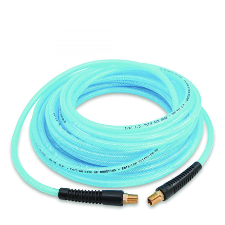 Tuyau d'air comprimé BluBird en polymère, 3/8" x 15,2 m, avec raccord réparable sur le terrain Fast FiX™ et raccord rapide.