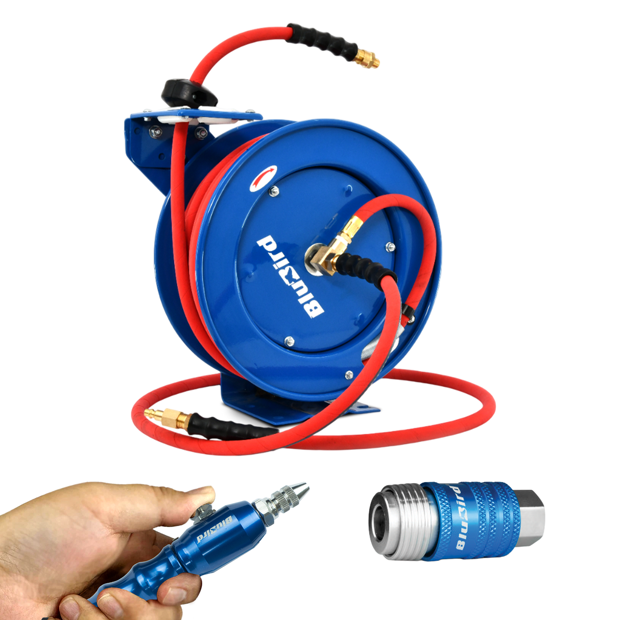 Ultimate Pneumatic Work Kit — Air Reel, 5-in-1 Coupler & Power Gun
