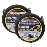 OilShield 1" X 12' Rubber Farm Fuel Transfer Hose with Static Wire