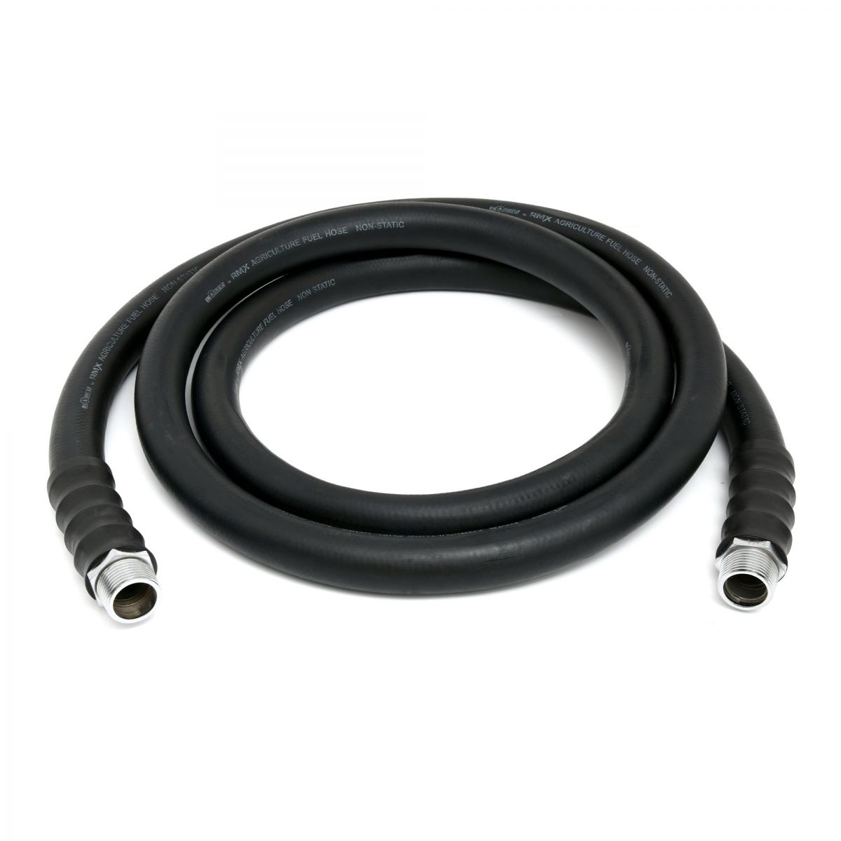 OilShield 1" X 12' Rubber Farm Fuel Transfer Hose with Static Wire
