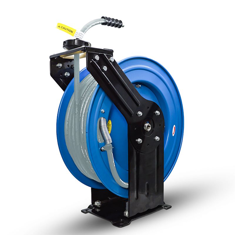 BluShield 3/8 x 100 sinlge wire pressure washer hose reel Heavy Duty Dual Arm