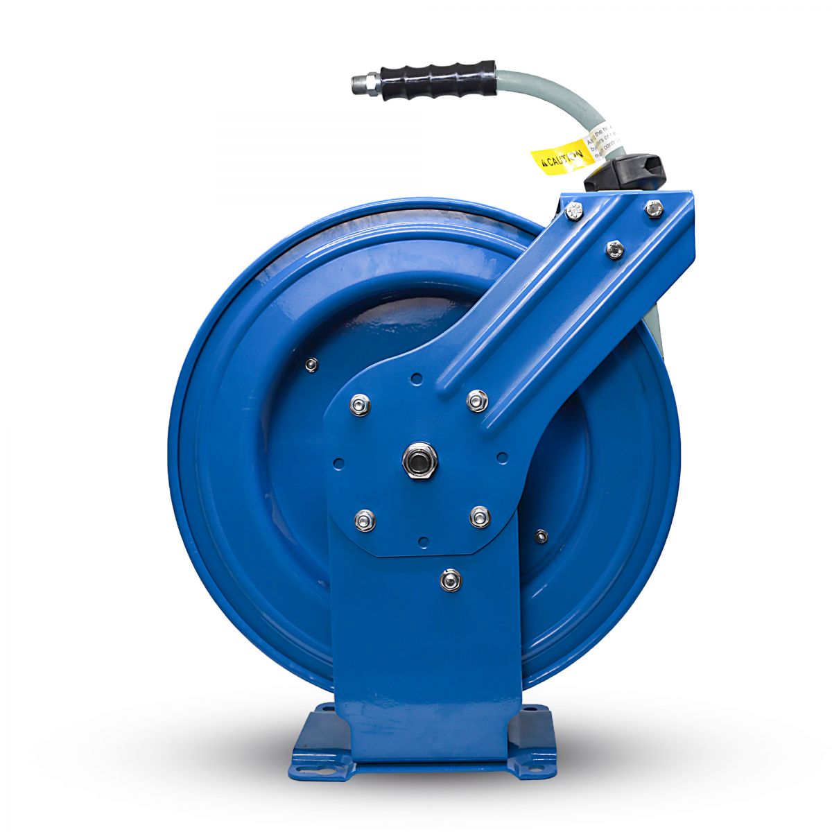 BluShield Rubber Pressure Washing Hose Reel 3/8" X 50' (Dual Arm)with 6' Lead-in-Hose