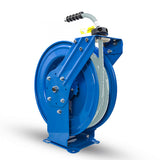 BluShield Rubber Pressure Washing Hose Reel 3/8" X 50' (Dual Arm)with 6' Lead-in-Hose
