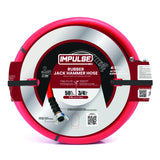 Rubber Jack Hammer Hose 3/4" x 50'-Red