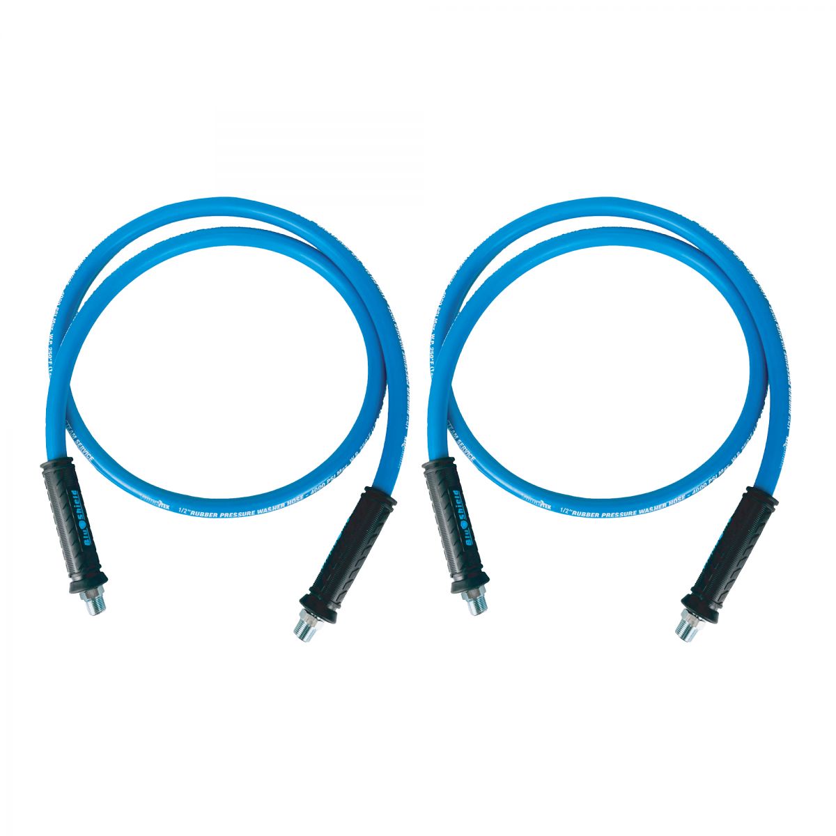 Blu Shield Tough Tek Rubber Pressure Washer Jumper Hose 1/2" X 6' (4000:16000 PSI) 2 Pack