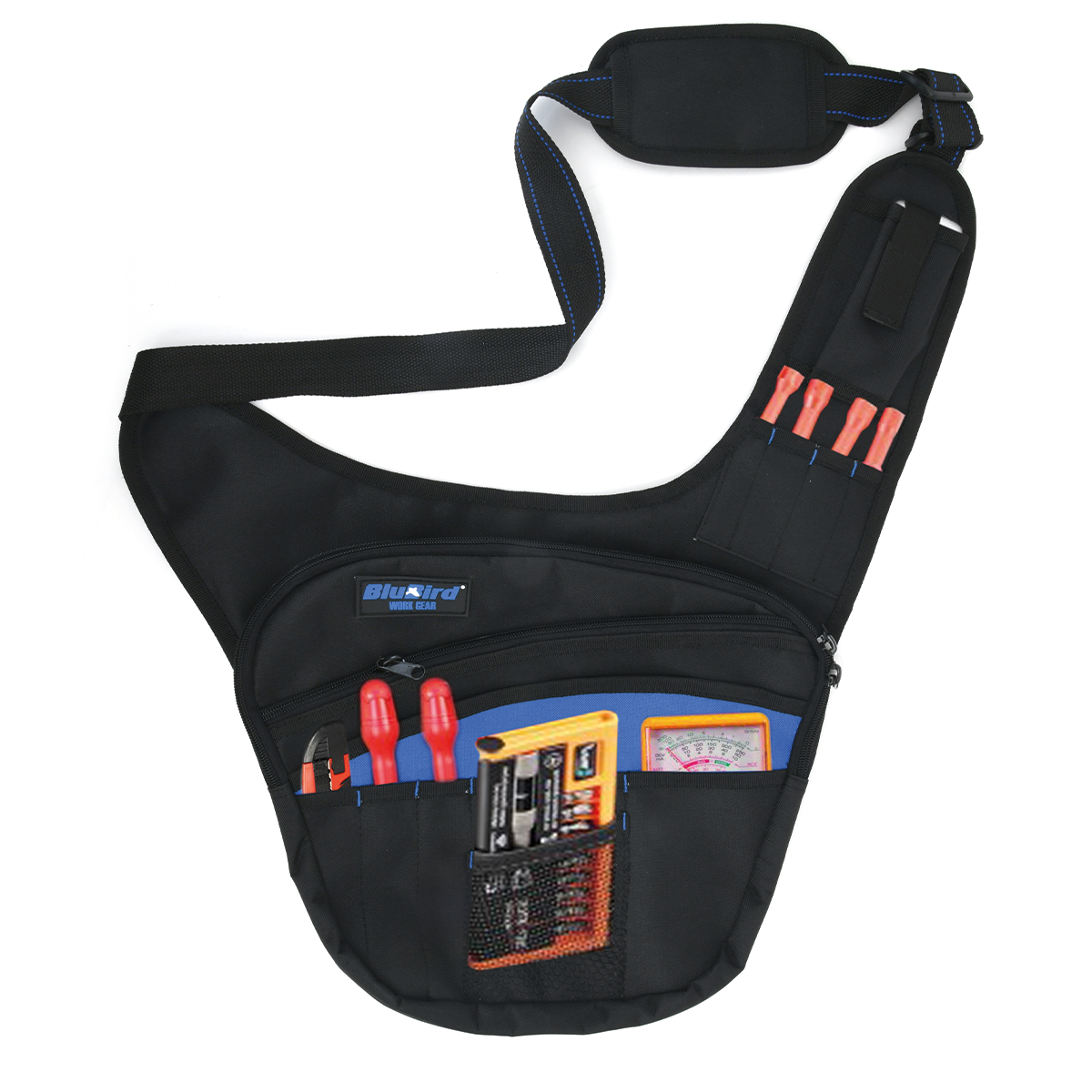 BluBird Work Gear Diagonal Strap Tool Bag with 14 Pockets